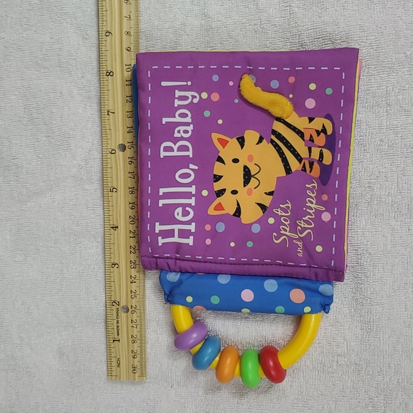 KANE MILLER Hello, Baby! Spots And Stripes with Plastic Rattle Handle-EC - Picture 7 of 11